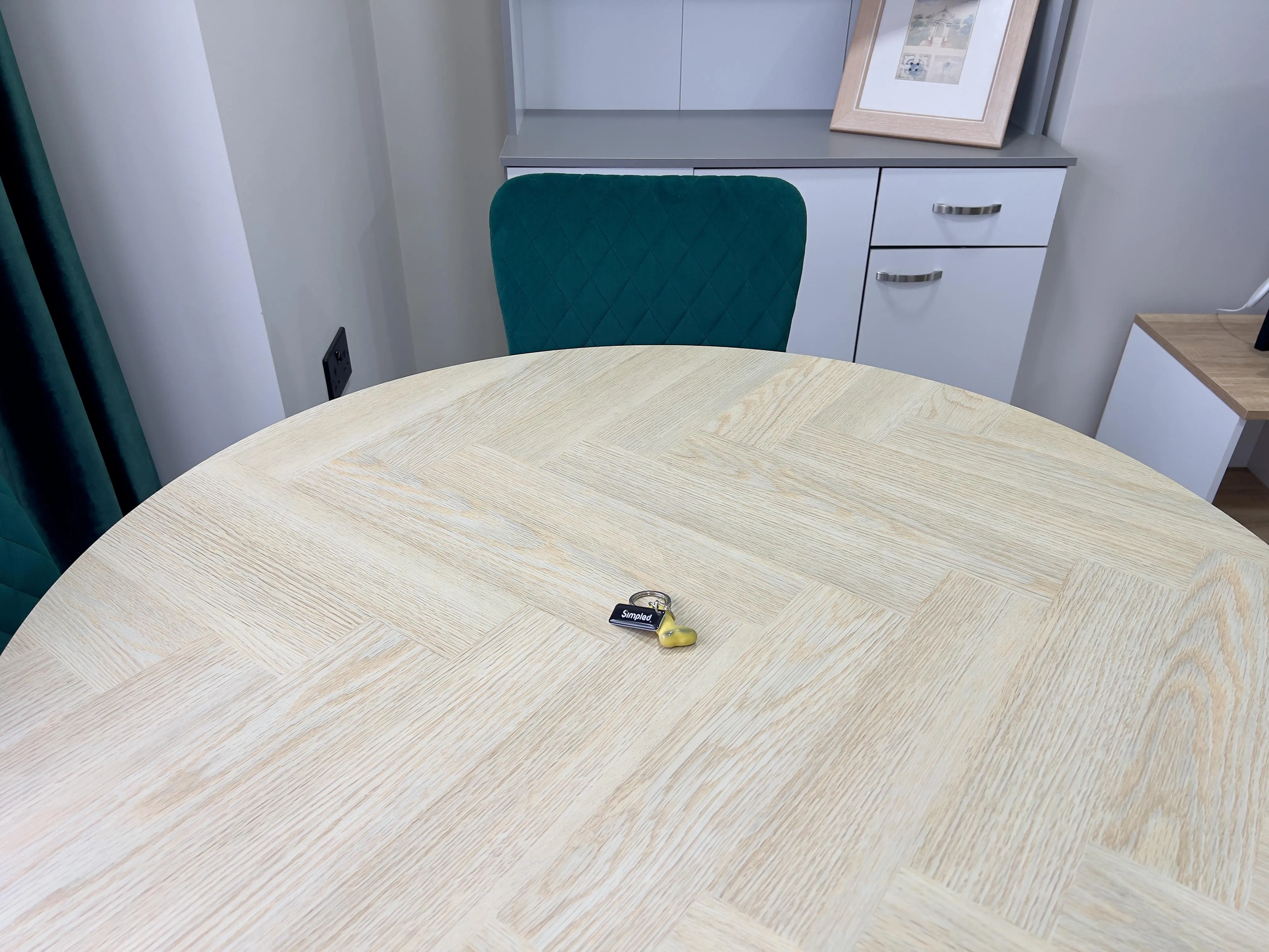 Once you are inside the property, you will find a key card on the dining table