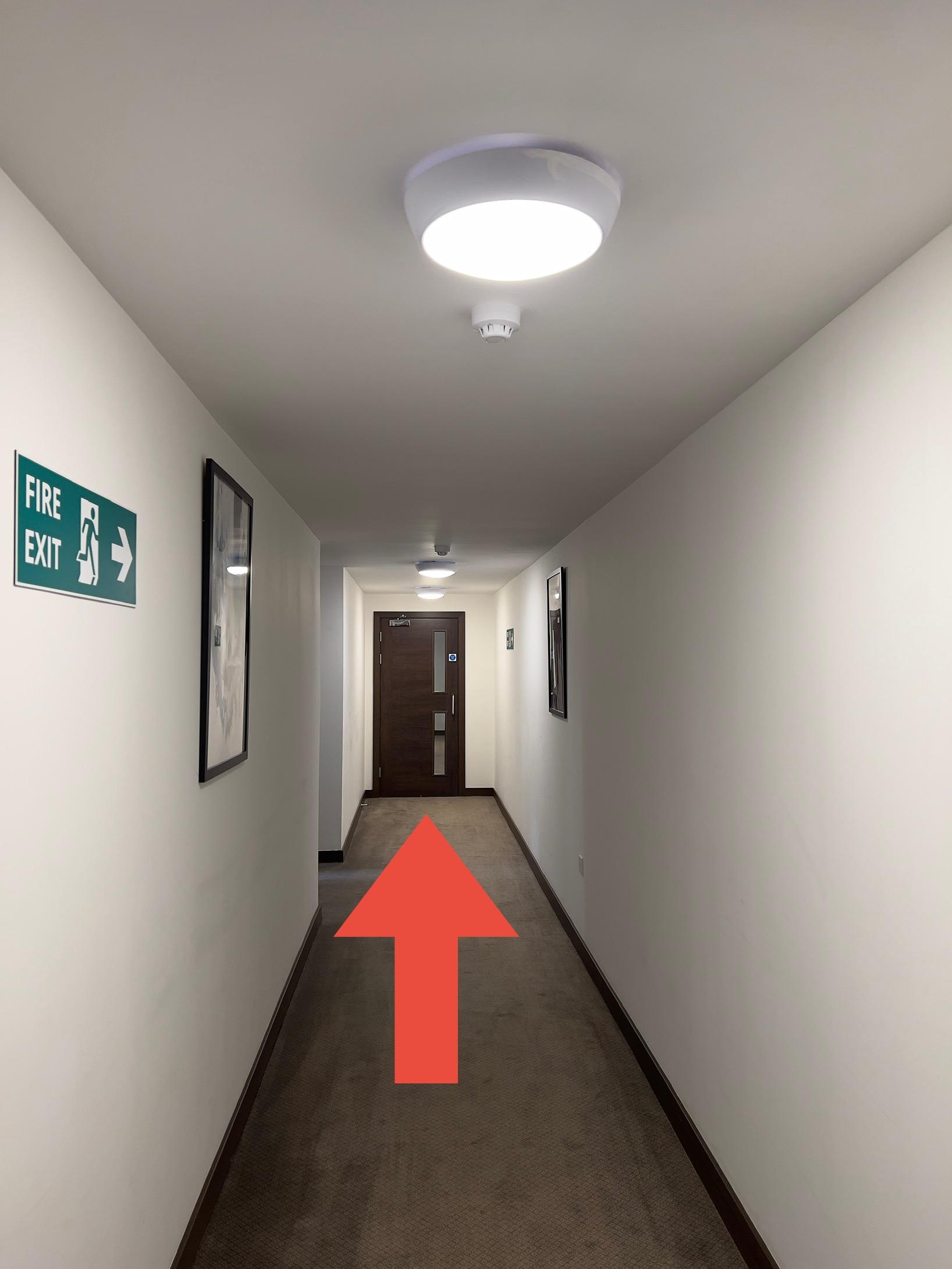 Follow the direction and open the door