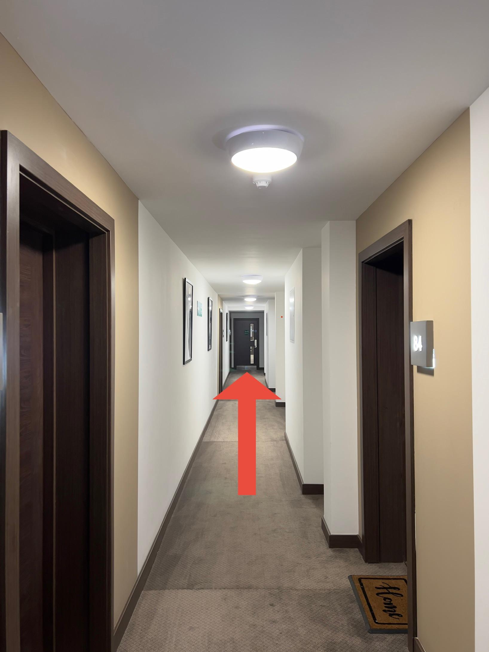 Follow the direction and open the door