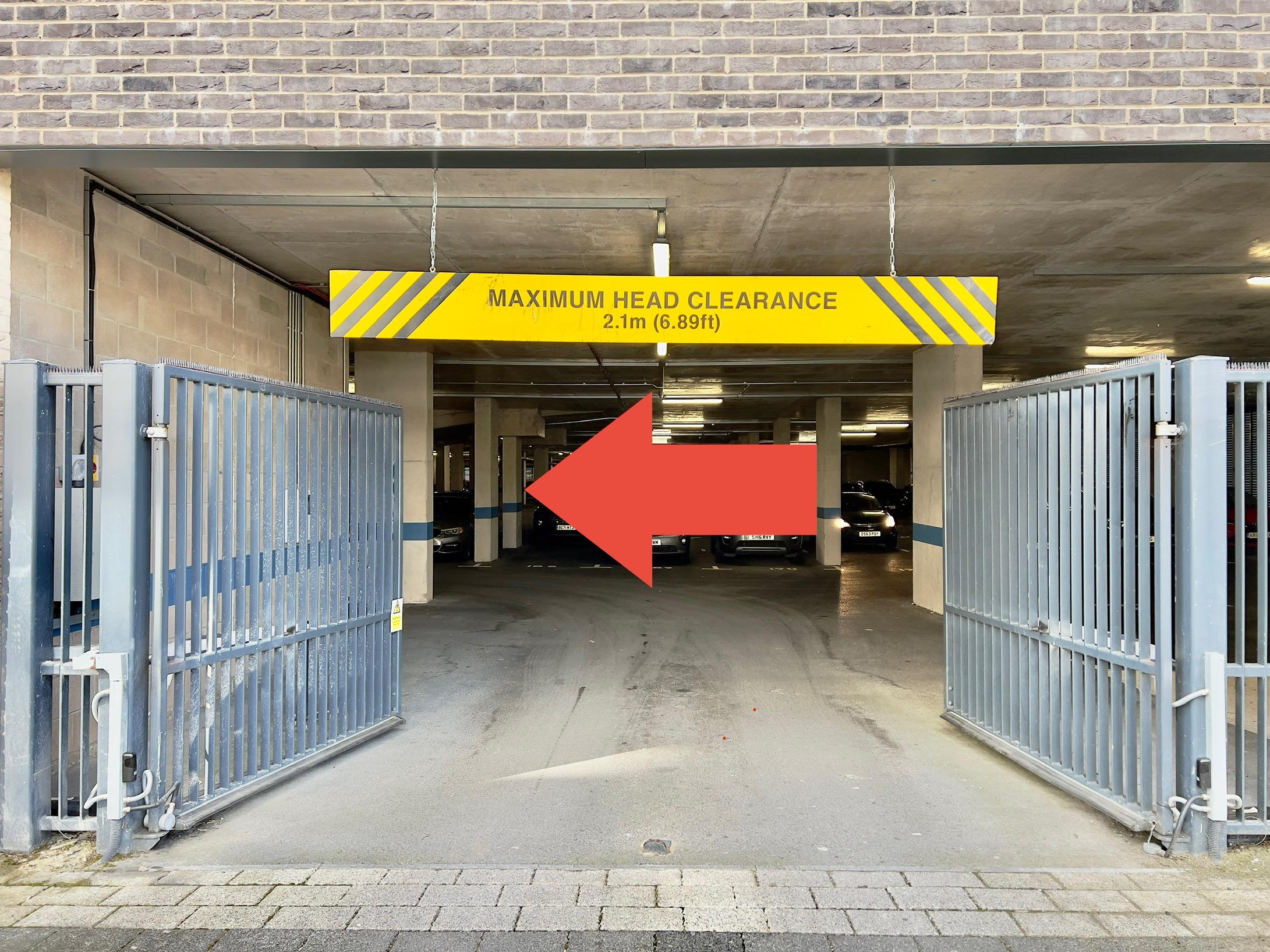 Please follow the direction to reach the parking spot number 353. It is on the first floor