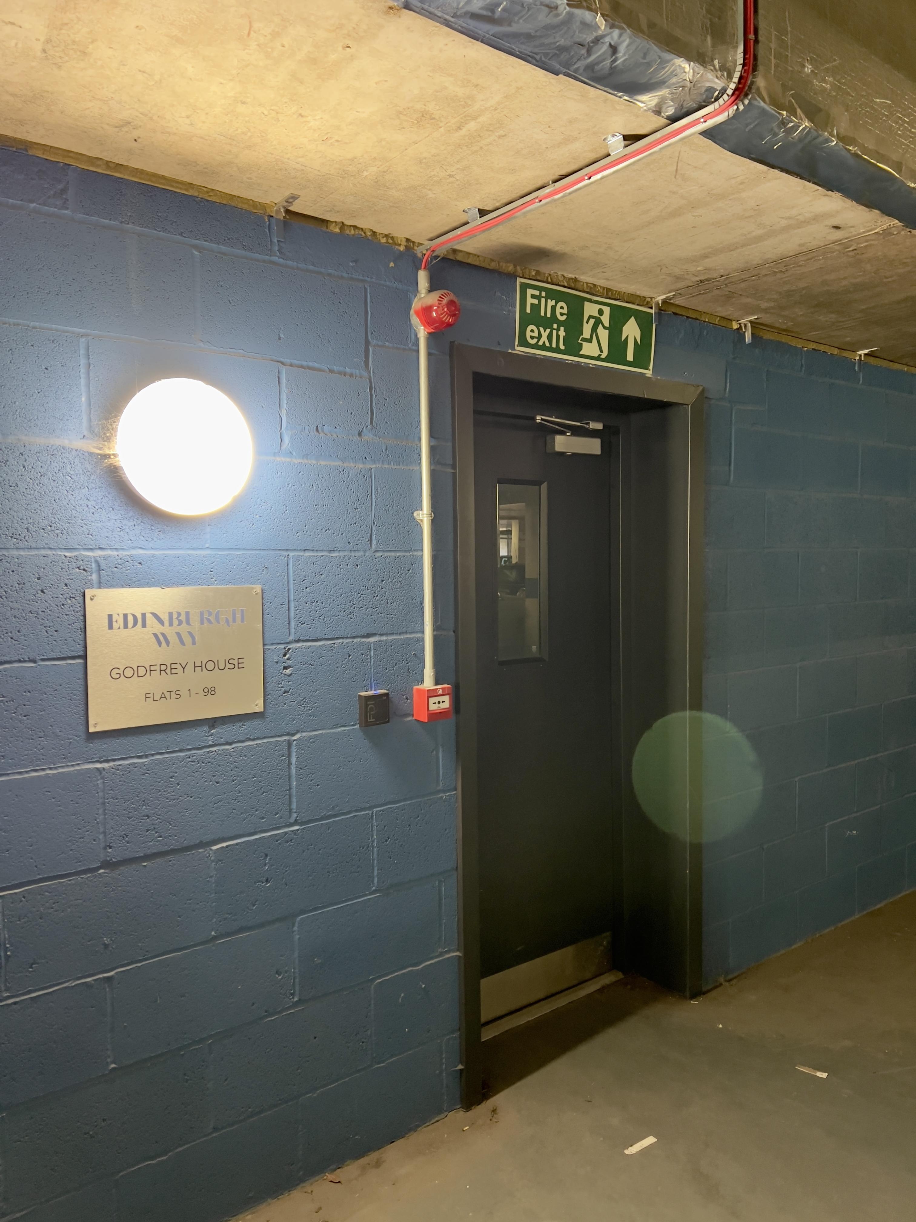 This is the entrance for Godfrey House Building
