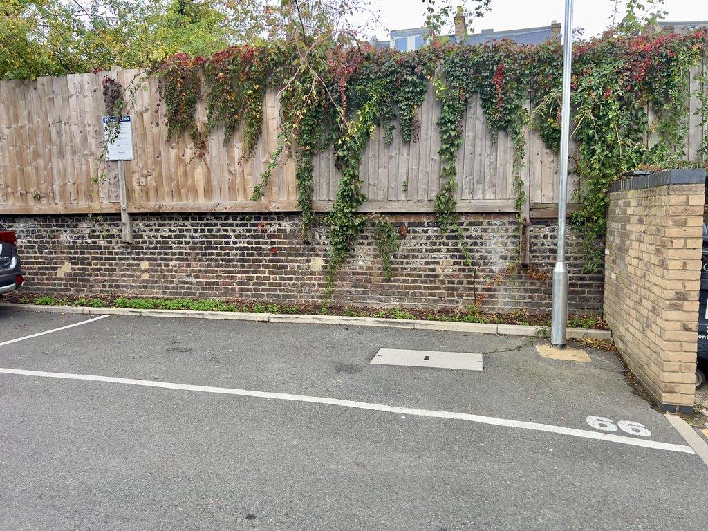 Dedicated parking spot for flat 42B is 66